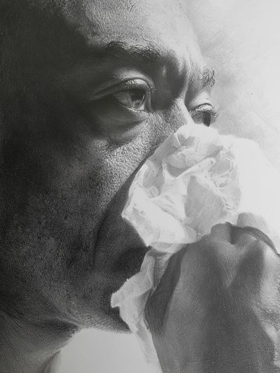 Emotional Portrait Black-White Poster.