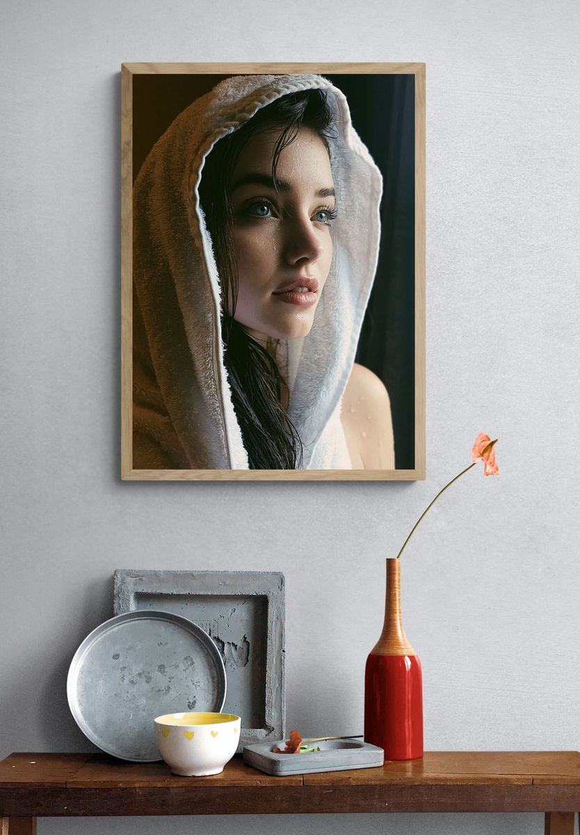 Hooded Portrait Photography Poster. — room view 3