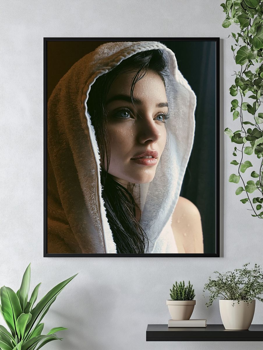 Hooded Portrait Photography Poster. — room view 4