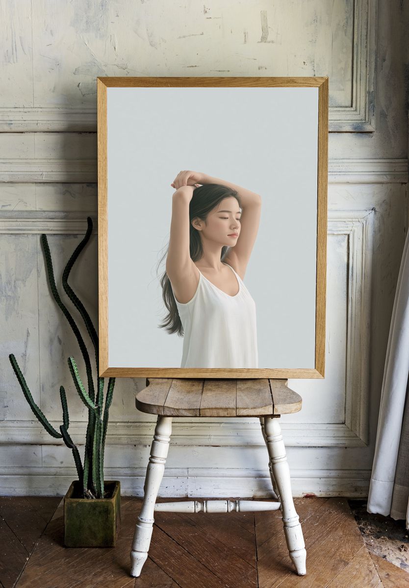 Serene Portrait Photography Poster. — room view 1