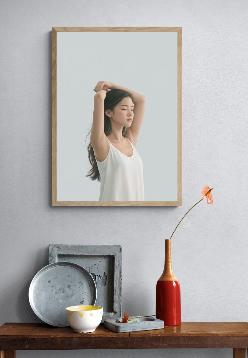 Serene Portrait Photography Poster. — room view 3