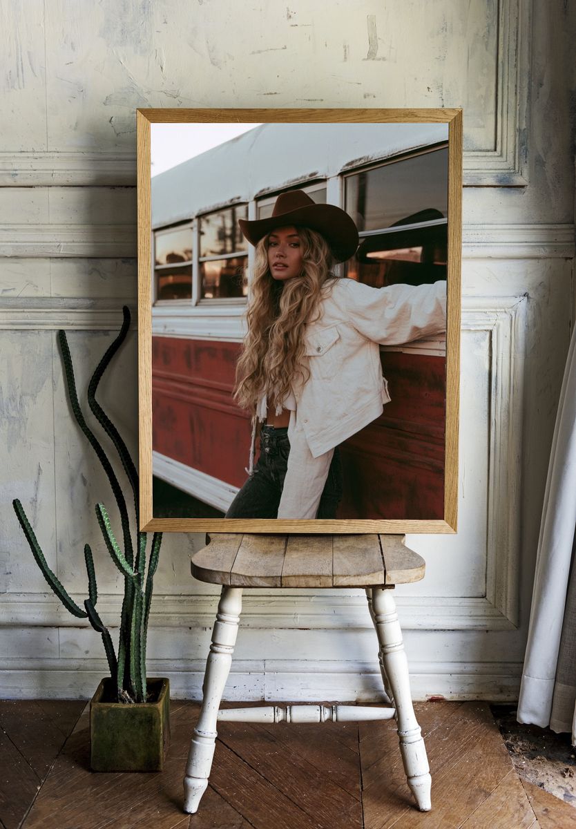 Cowgirl Portrait Photography Poster. room preview