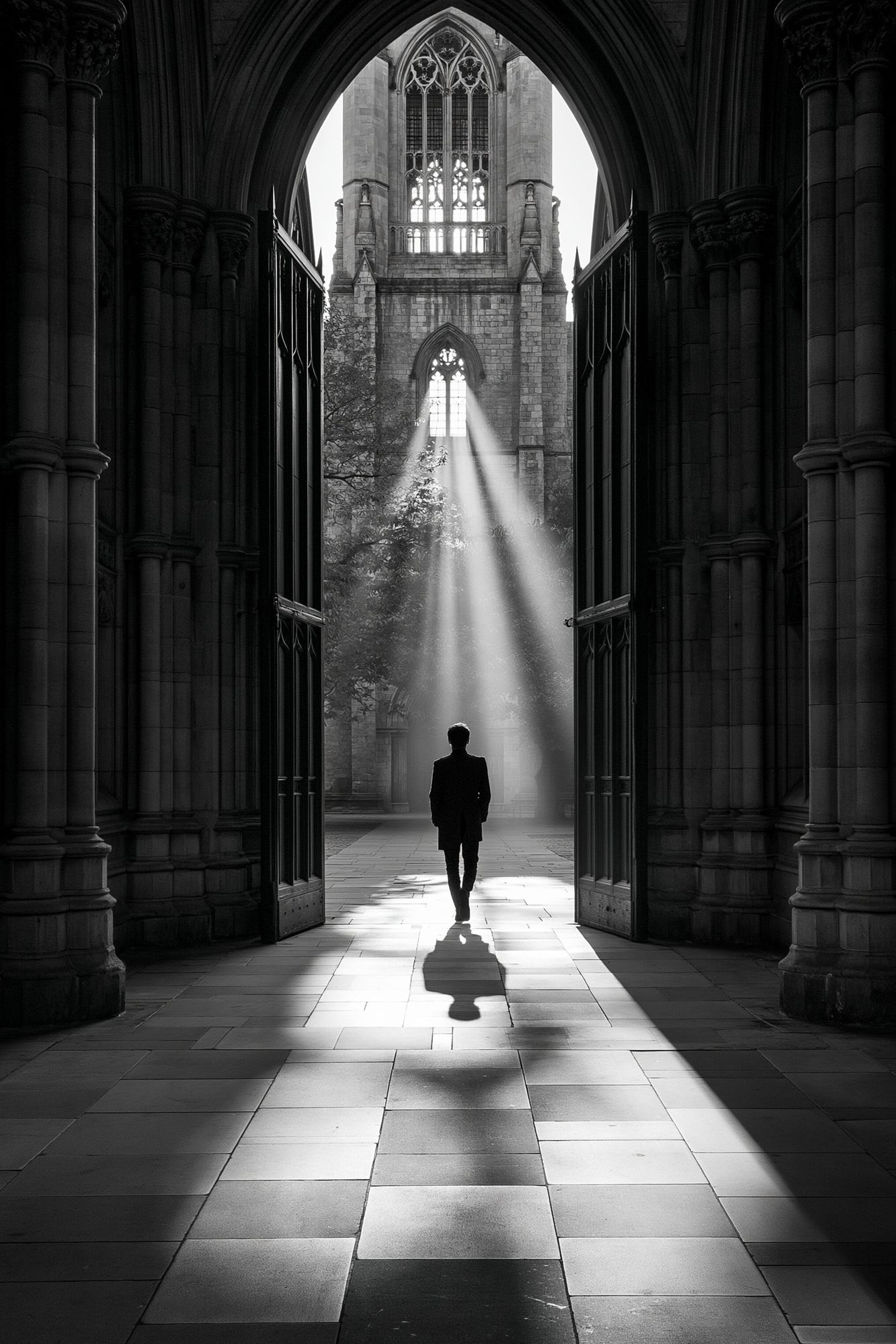 Cathedral Light Walk Photography Poster. poster — photography art