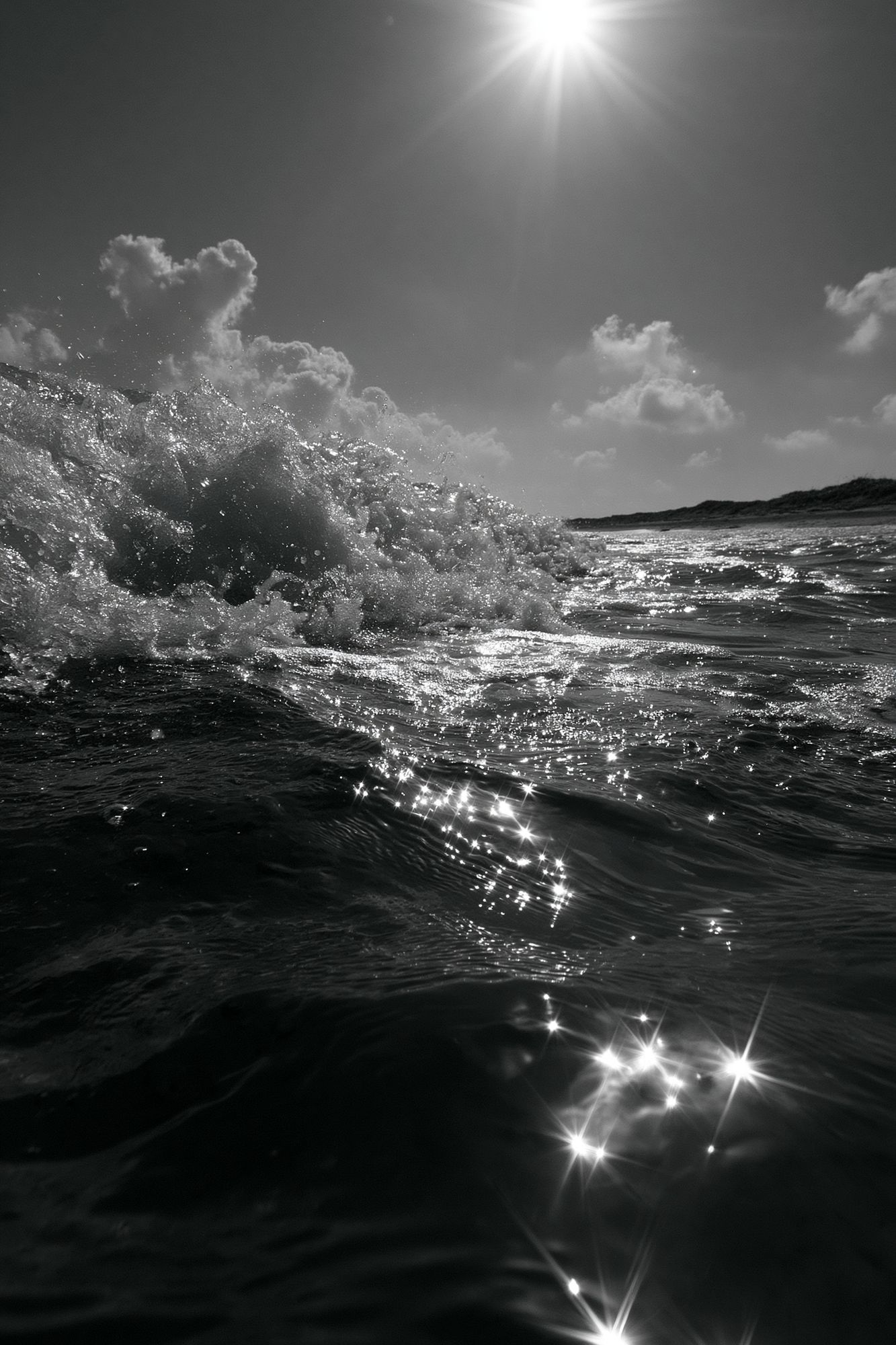 Sunlit Ocean Wave Photography Poster. poster — photography art