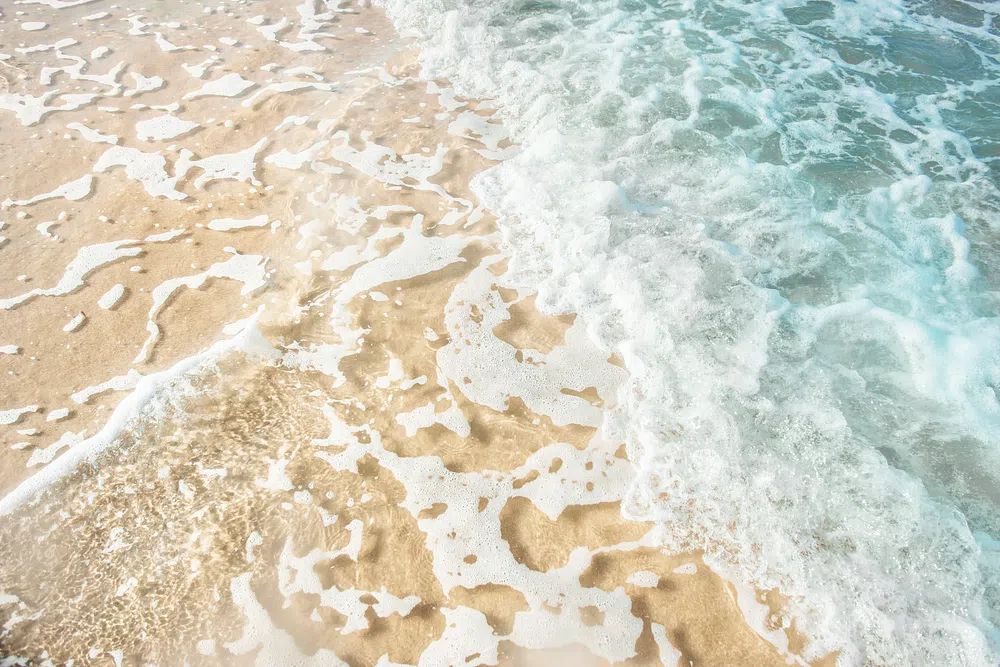Tropical beach clear sea water. poster detail
