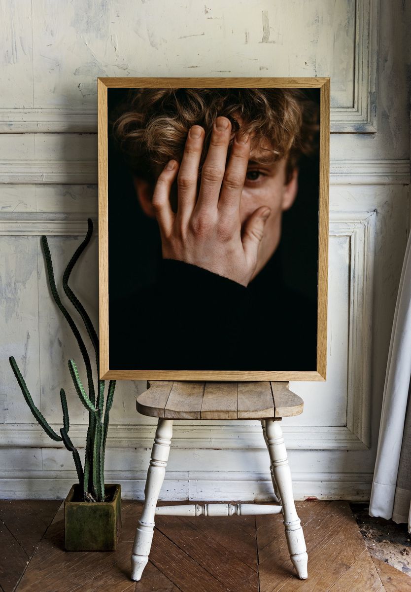 Hidden Face Portrait Poster. room preview