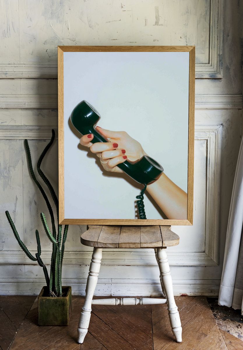 Hand Holding Telephone Photography Poster. room preview