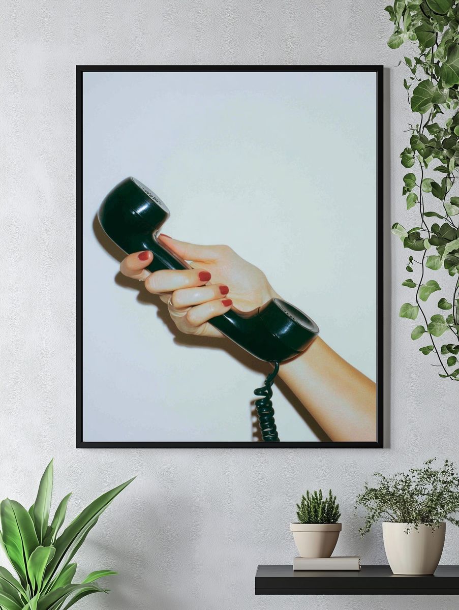 Hand Holding Telephone Photography Poster. — room view 4