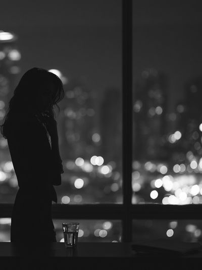Lonely City Silhouette Photography Poster.