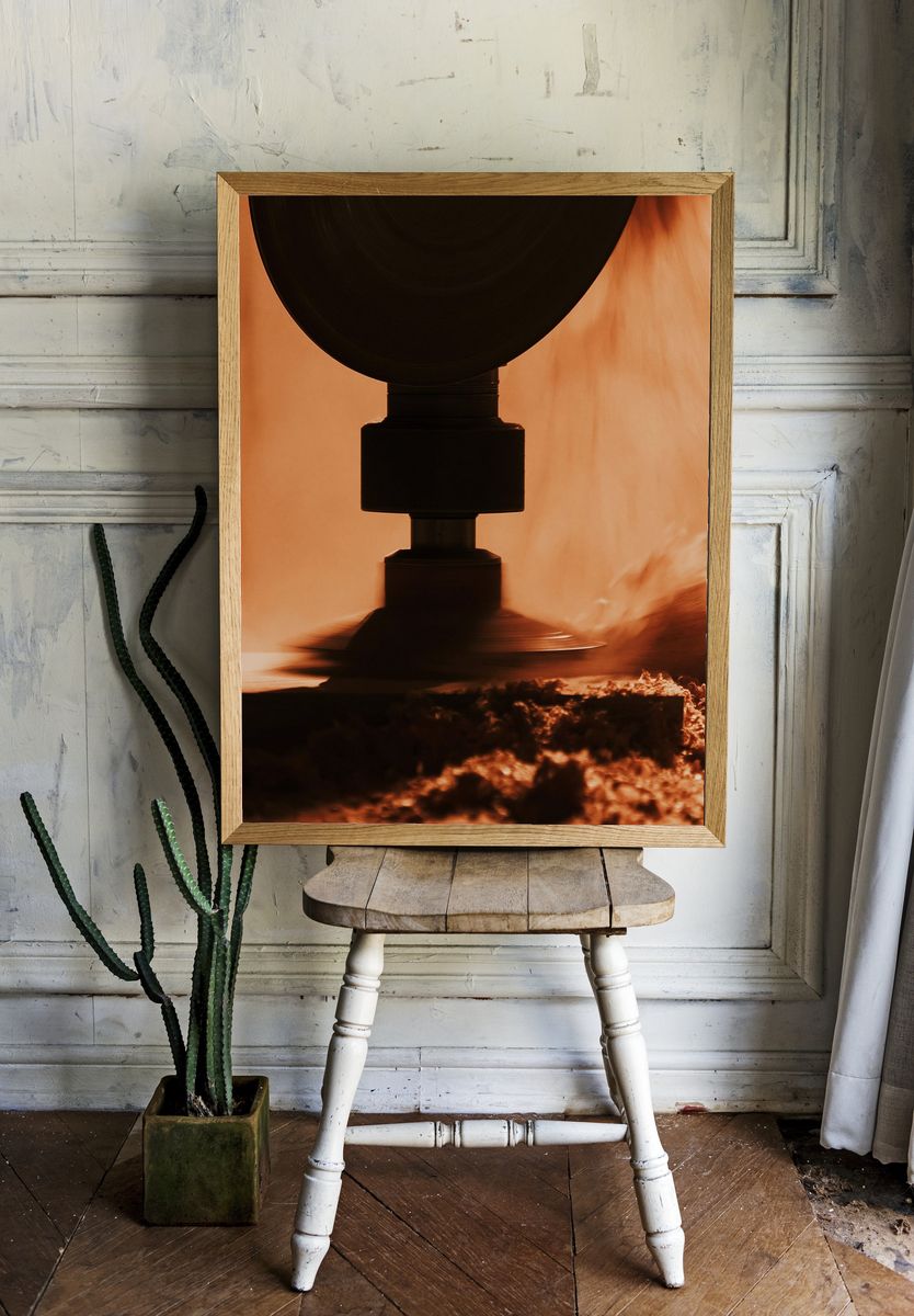 Industrial Machine Motion Photography Poster. room preview