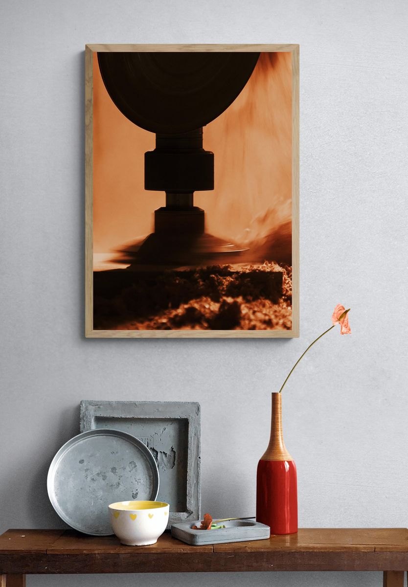 Industrial Machine Motion Photography Poster. — room view 3