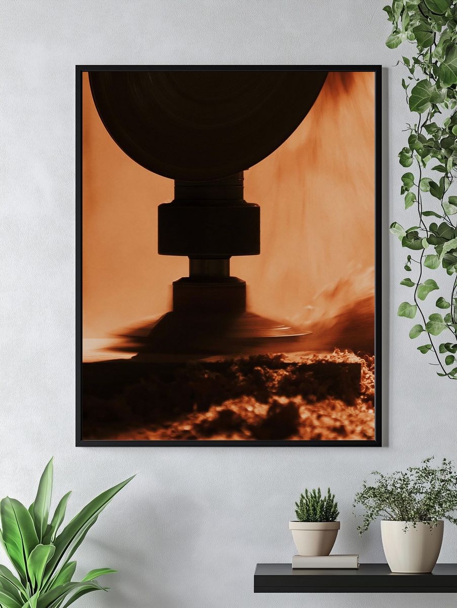 Industrial Machine Motion Photography Poster. — room view 4