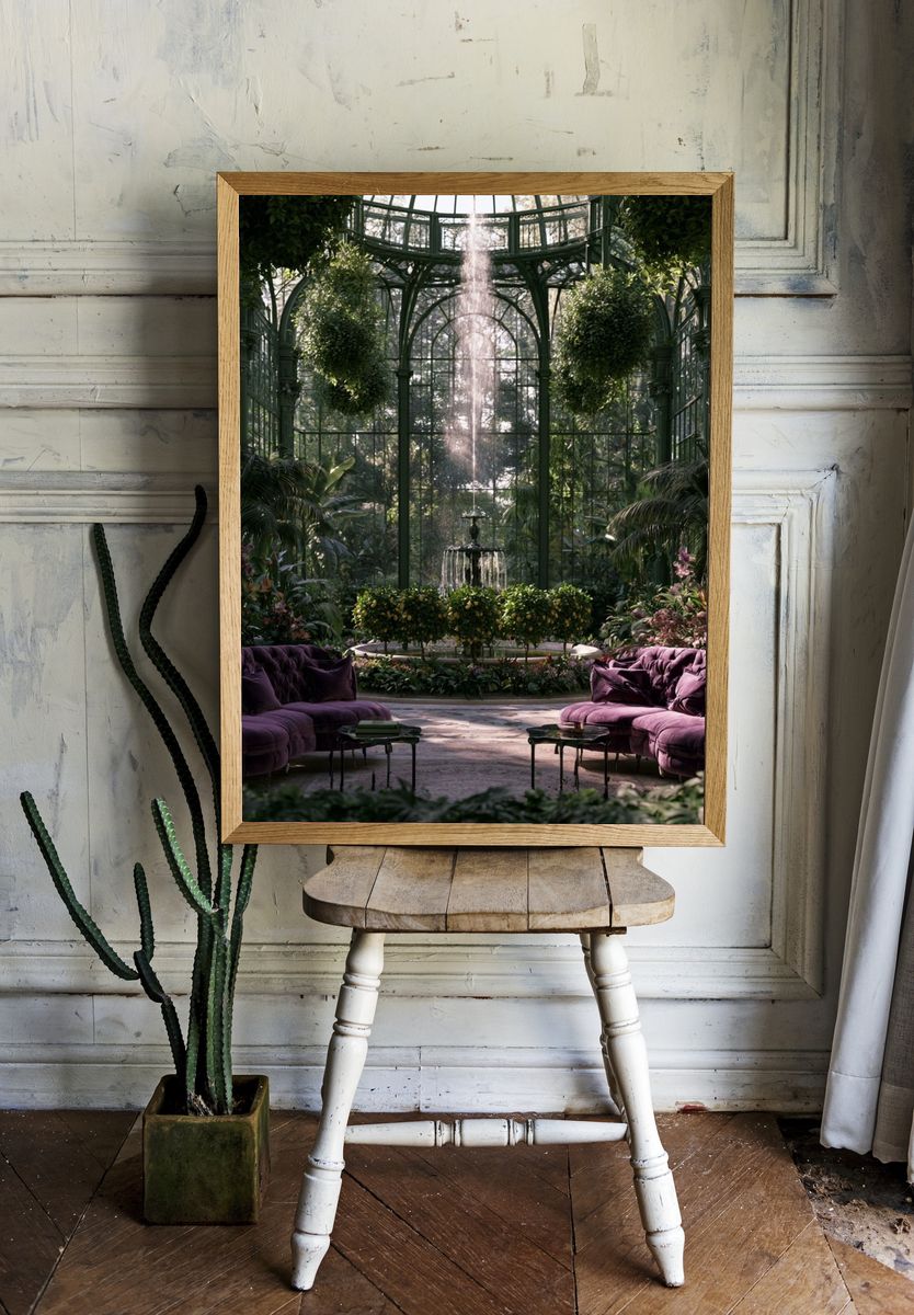 Lush Glass Conservatory Photography Poster. room preview