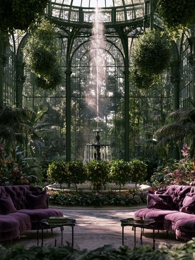 Lush Glass Conservatory Photography Poster.
