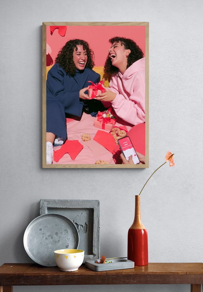 Joyful Friends Celebration Photography Poster. — room view 3