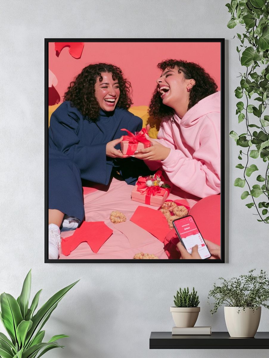 Joyful Friends Celebration Photography Poster. — room view 4