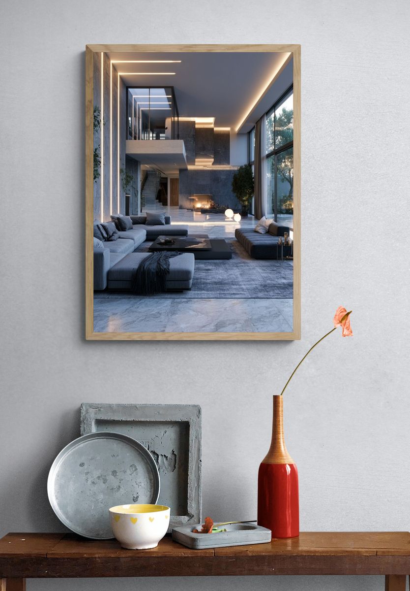 Modern Luxury Interior Photography Poster. — room view 3