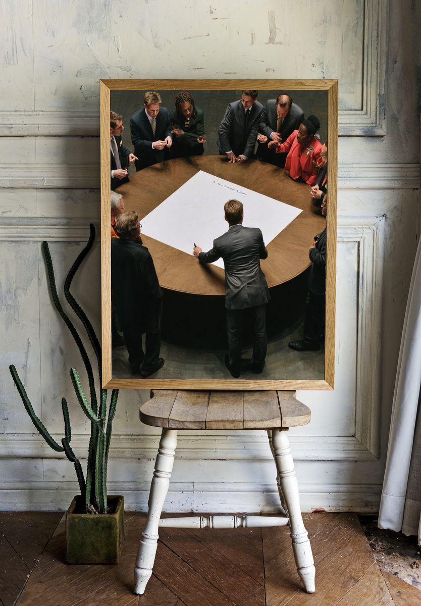 Roundtable Meeting Photography Poster. room preview