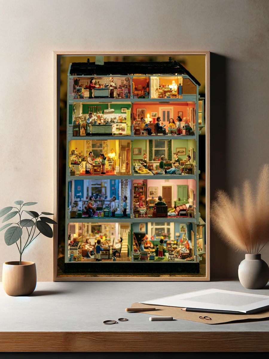 Miniature Dollhouse Interior Photography Poster. — room view 2