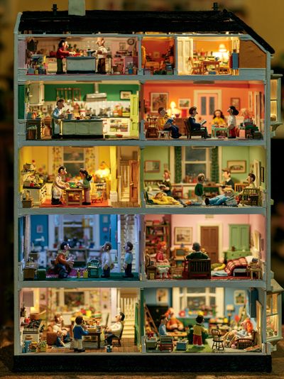 Miniature Dollhouse Interior Photography Poster.