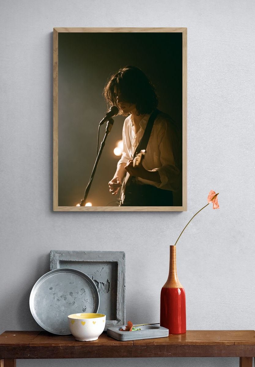 Indie Guitarist Stage Portrait Poster. — room view 3