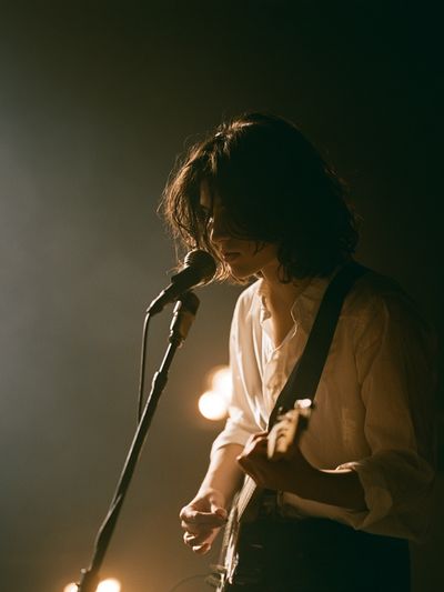 Indie Guitarist Stage Portrait Poster.