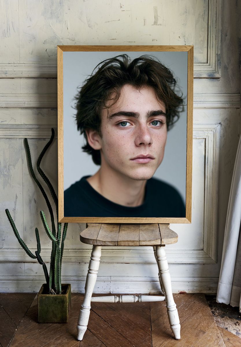 Freckled Portrait Photography Poster. room preview