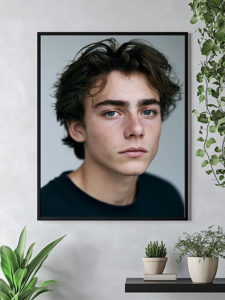 Freckled Portrait Photography Poster. — room view 4