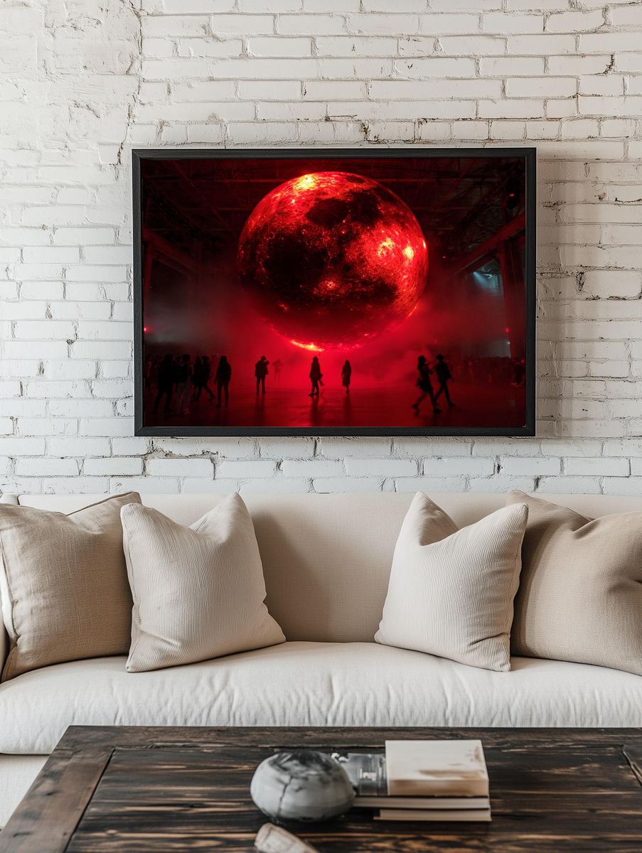 Red Orb Installation Photography Poster. room preview