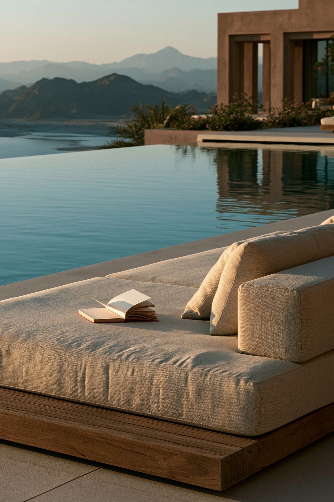 Infinity Pool Mountain View Photography Poster. poster detail