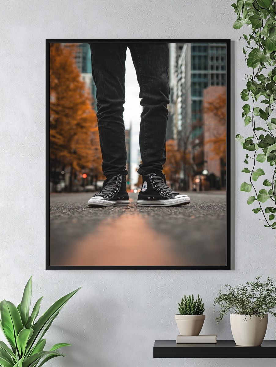 Urban Sneakers Street Photography Poster. — room view 4