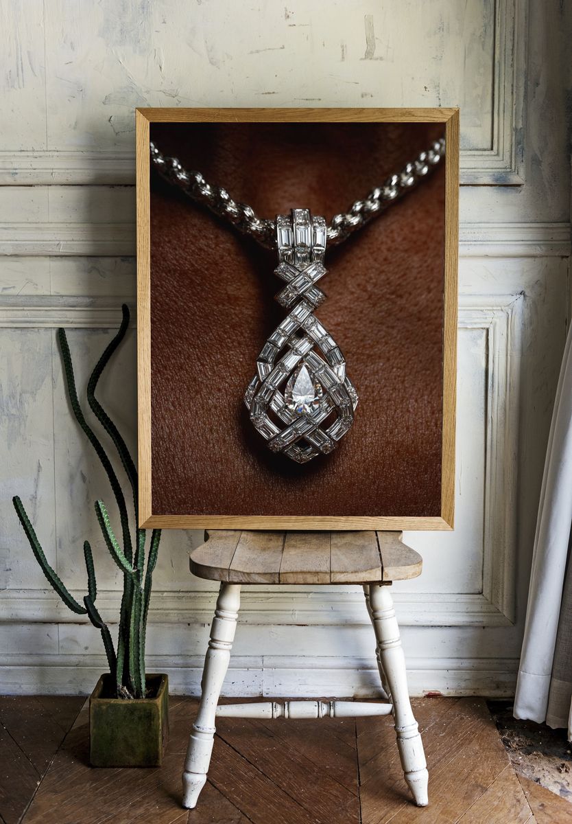 Diamond Pendant Luxury Photography Poster. room preview