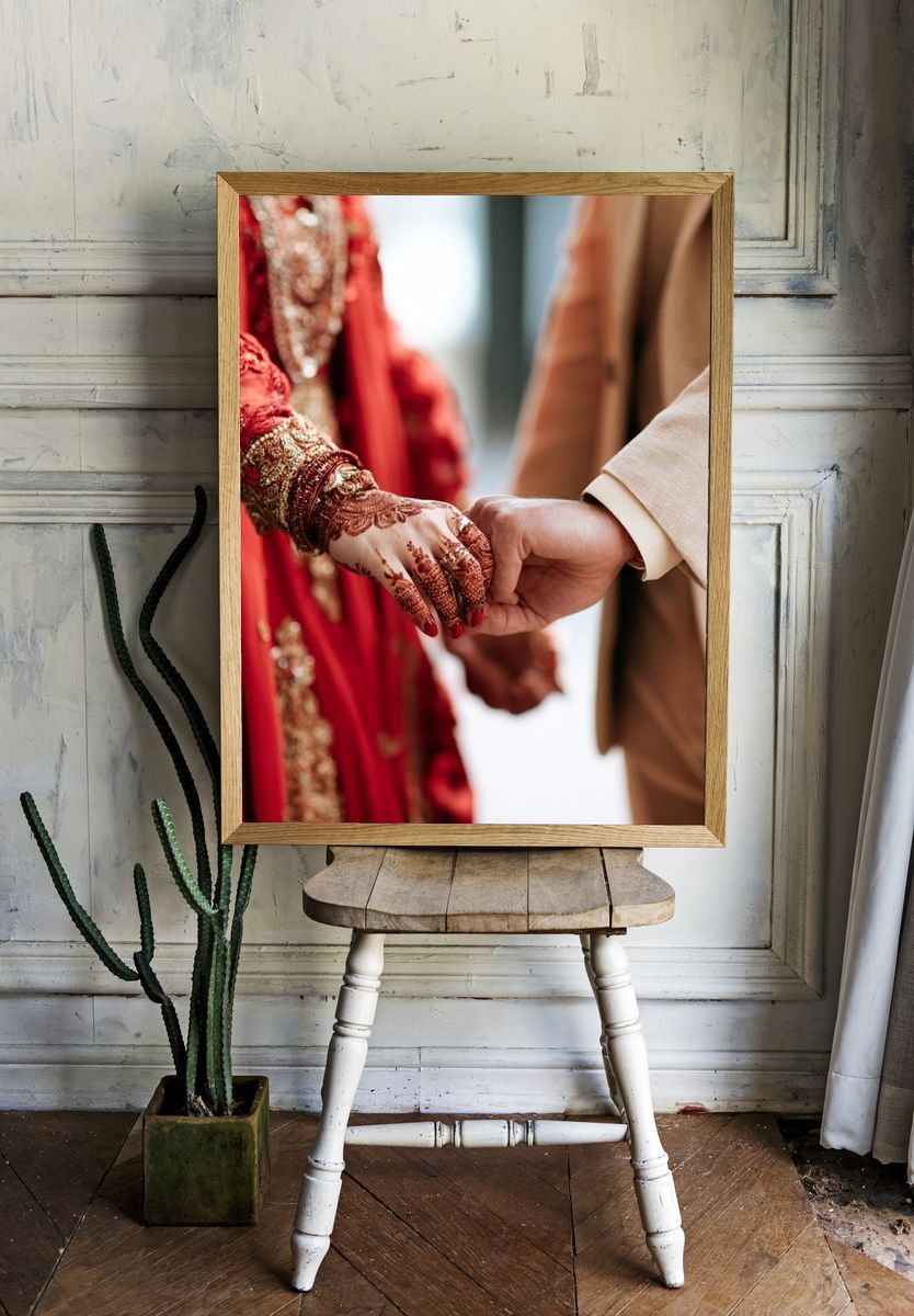 Henna Wedding Hands Photography Poster. — room view 1