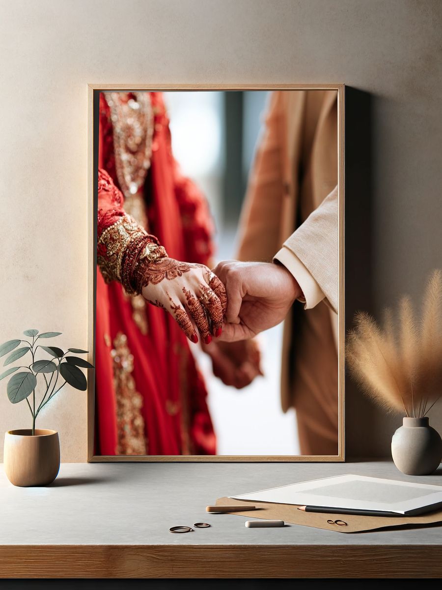 Henna Wedding Hands Photography Poster. — room view 2