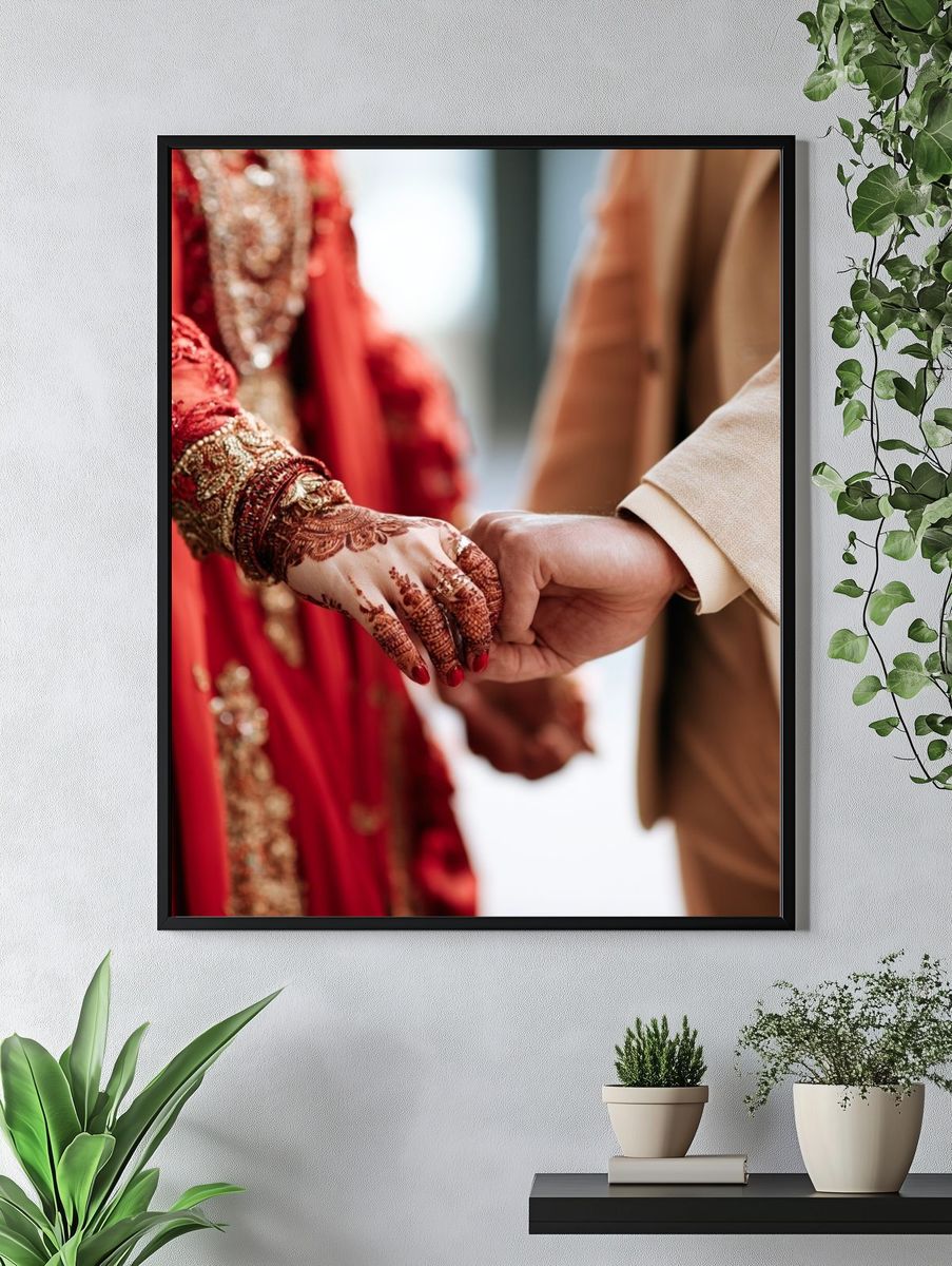 Henna Wedding Hands Photography Poster. — room view 4