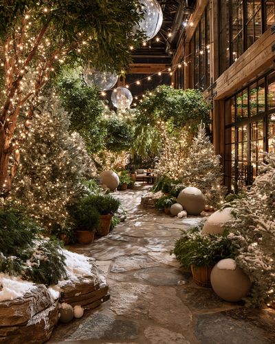 Winter Garden Interior Photography Poster.