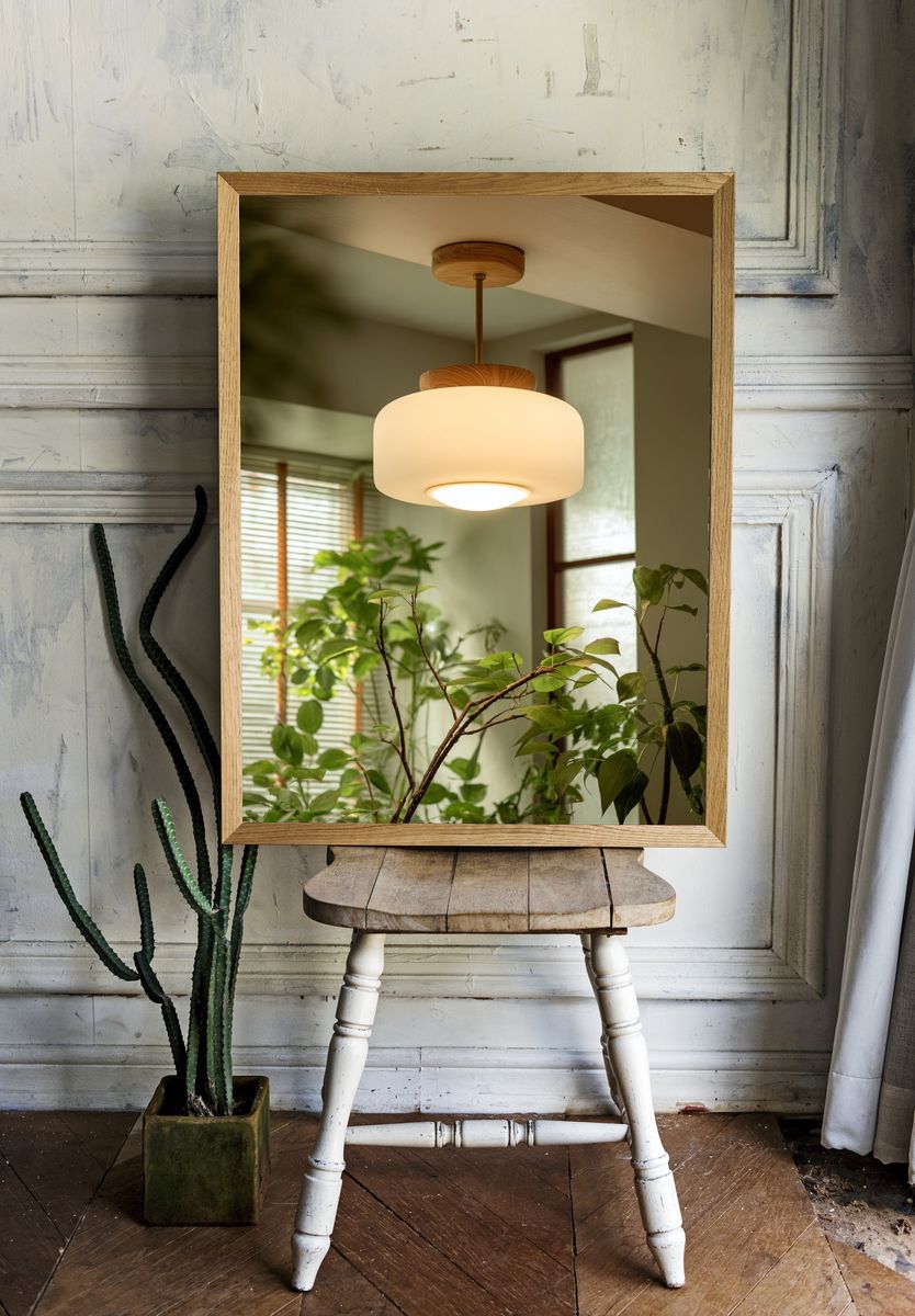 Indoor Plants and Pendant Light Photography Poster. — room view 1