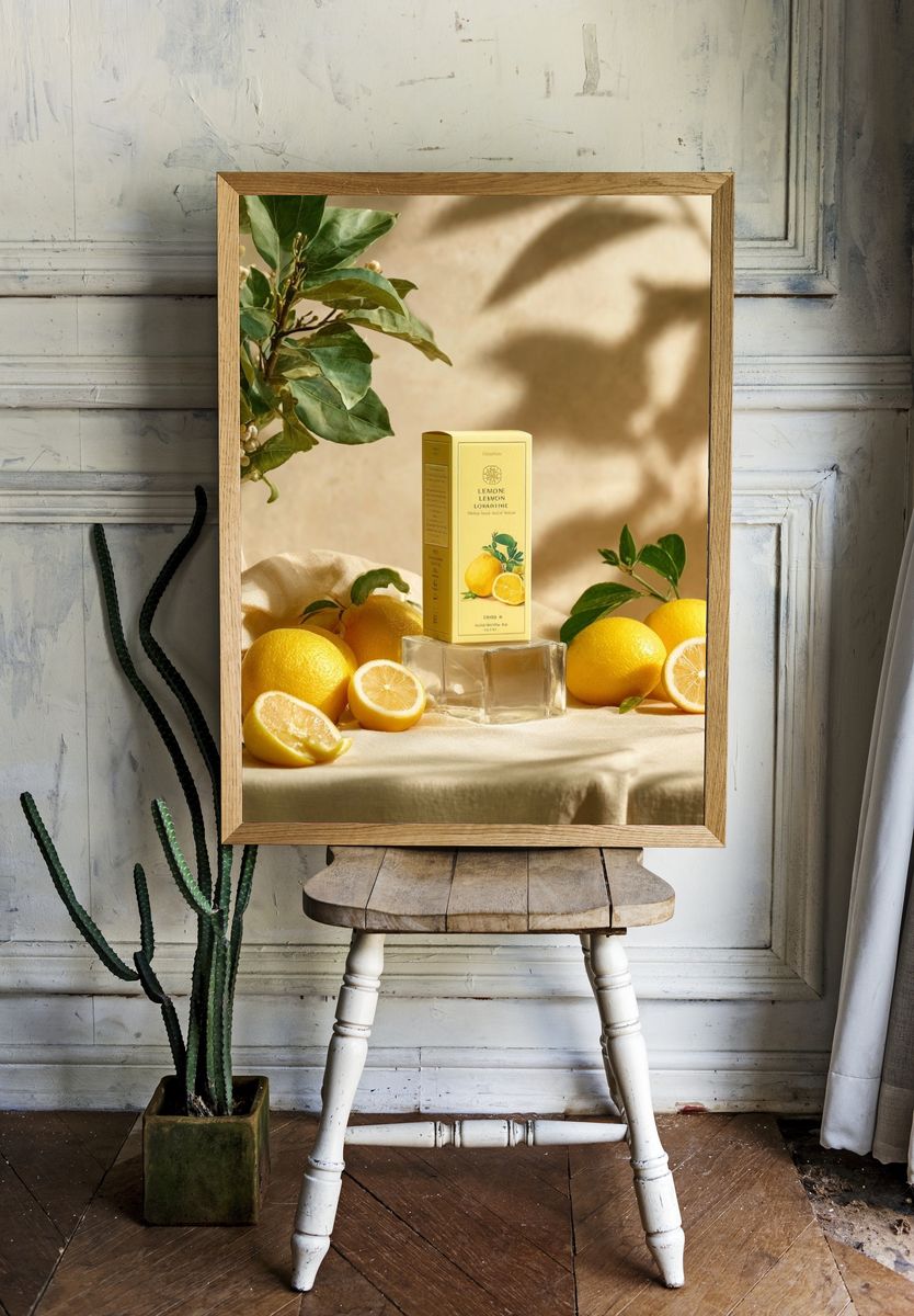 Lemon Still Life Photography Poster. room preview