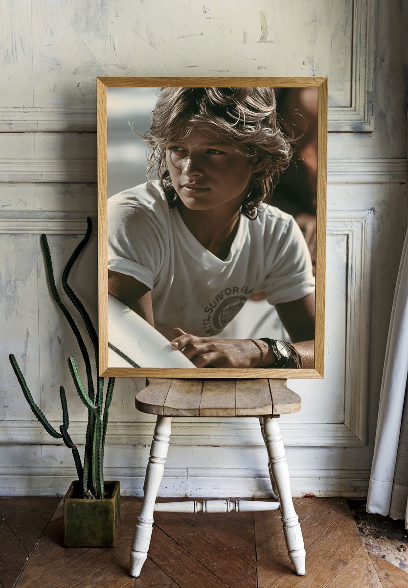 Surfer Portrait Photography Poster. — room view 1