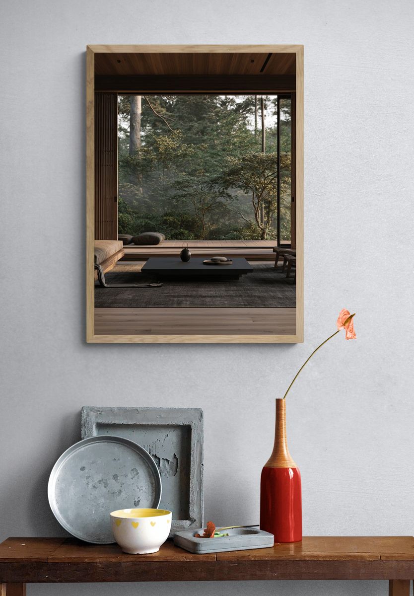 Zen Forest Interior Print. — room view 3