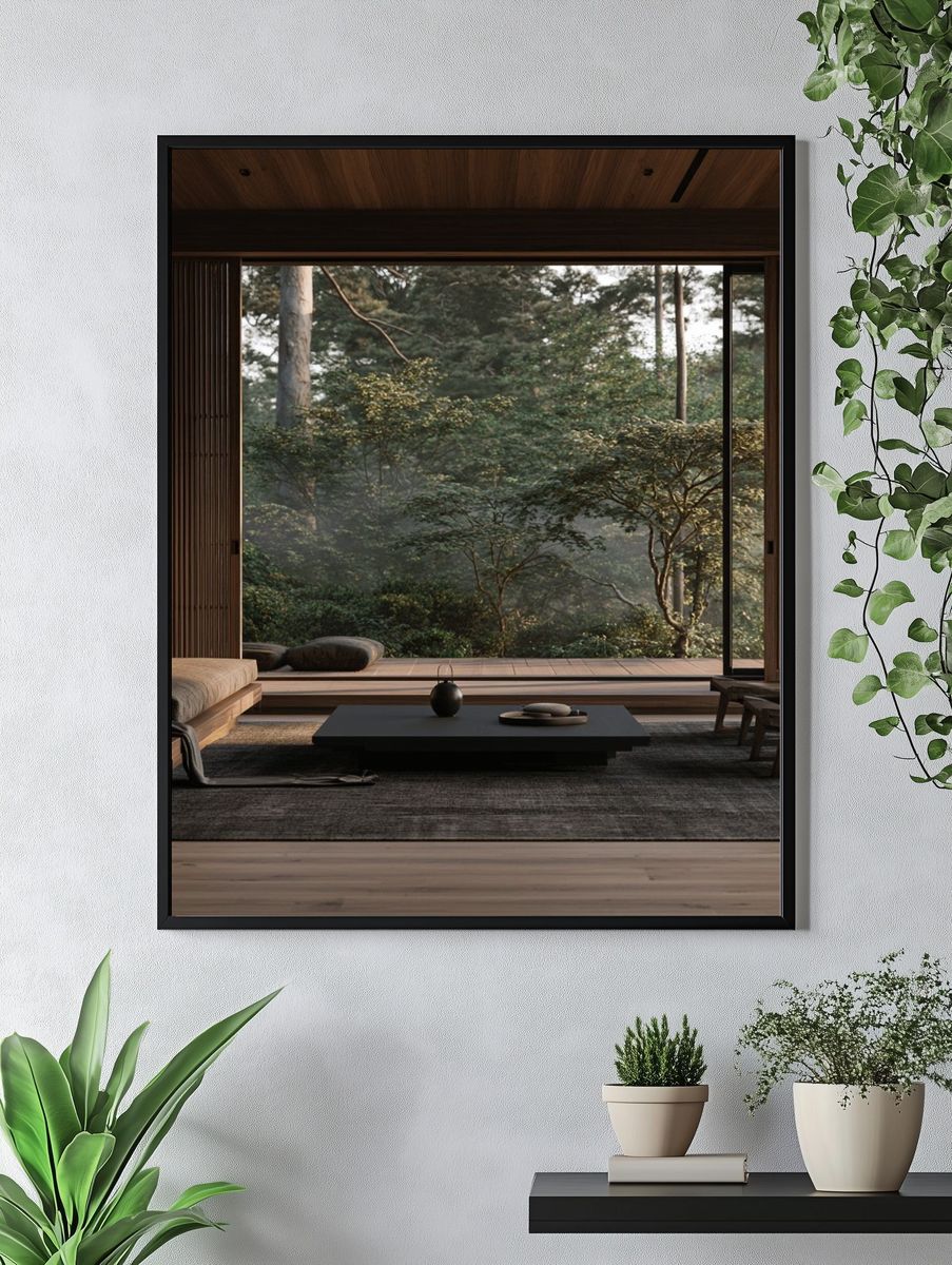 Zen Forest Interior Print. — room view 4