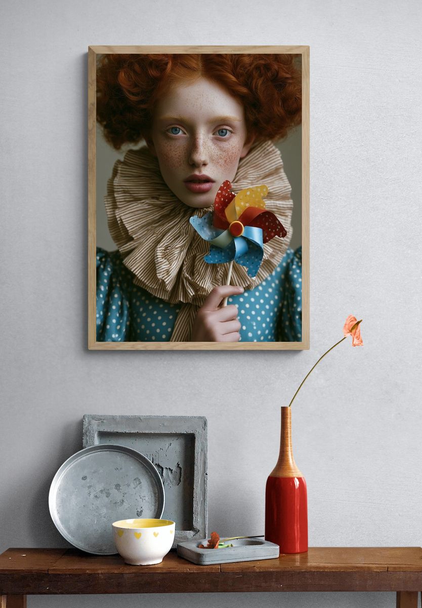 Red-Haired Portrait Photography Poster. — room view 3
