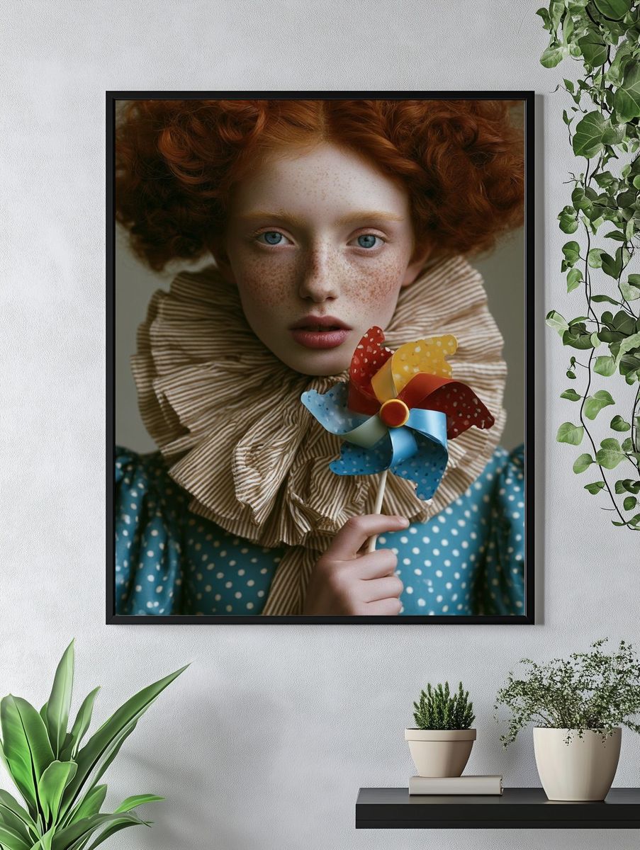 Red-Haired Portrait Photography Poster. — room view 4