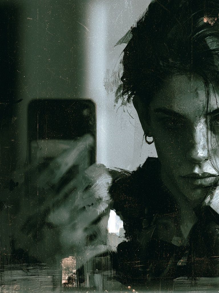 Moody Self-Portrait Photography Poster. poster — photography art