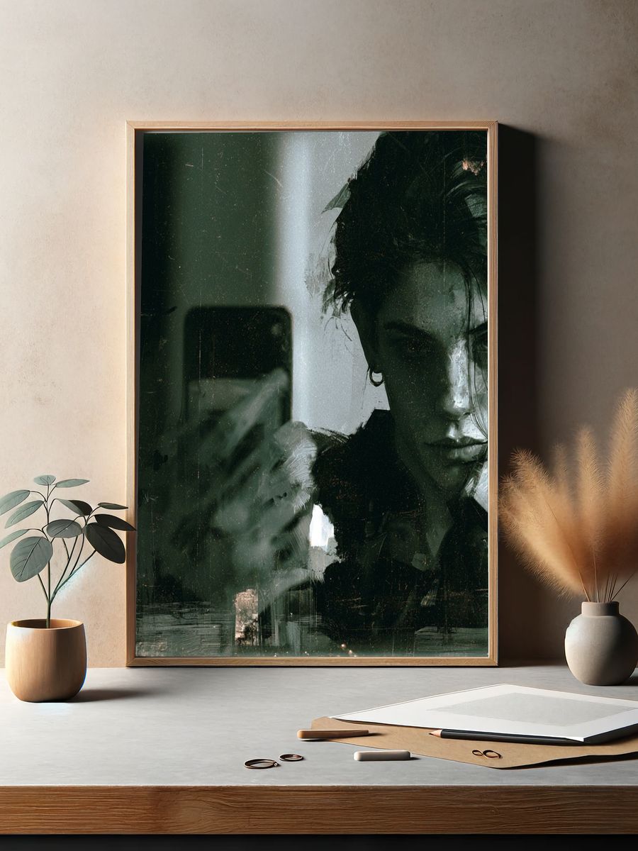 Moody Self-Portrait Photography Poster. — room view 2