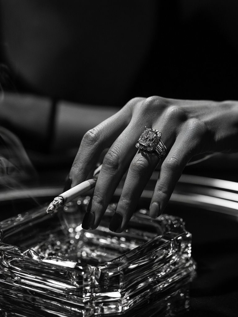Noir Hand with Cigarette Photography Poster. poster — photography art