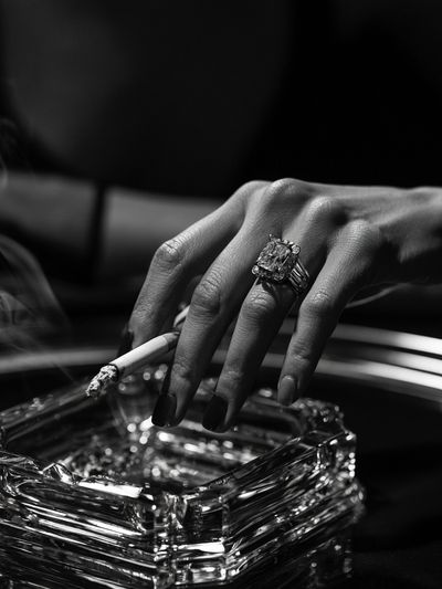 Noir Hand with Cigarette Photography Poster. poster