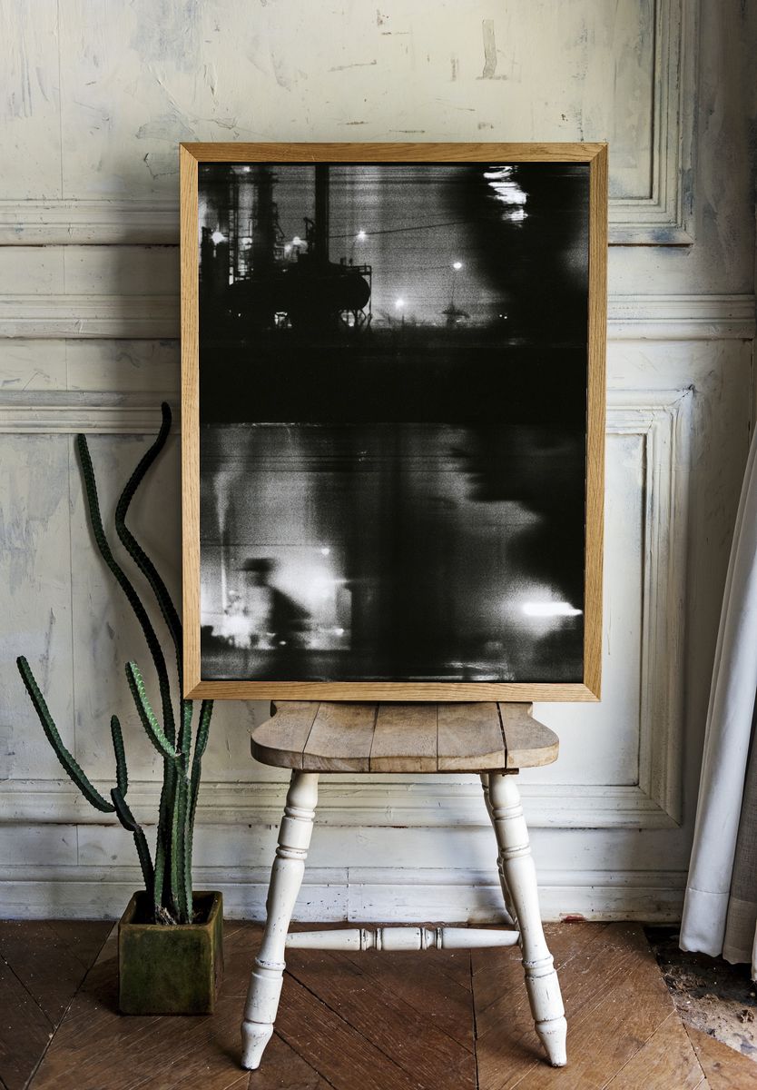 Industrial Nightscape Photography Poster. room preview