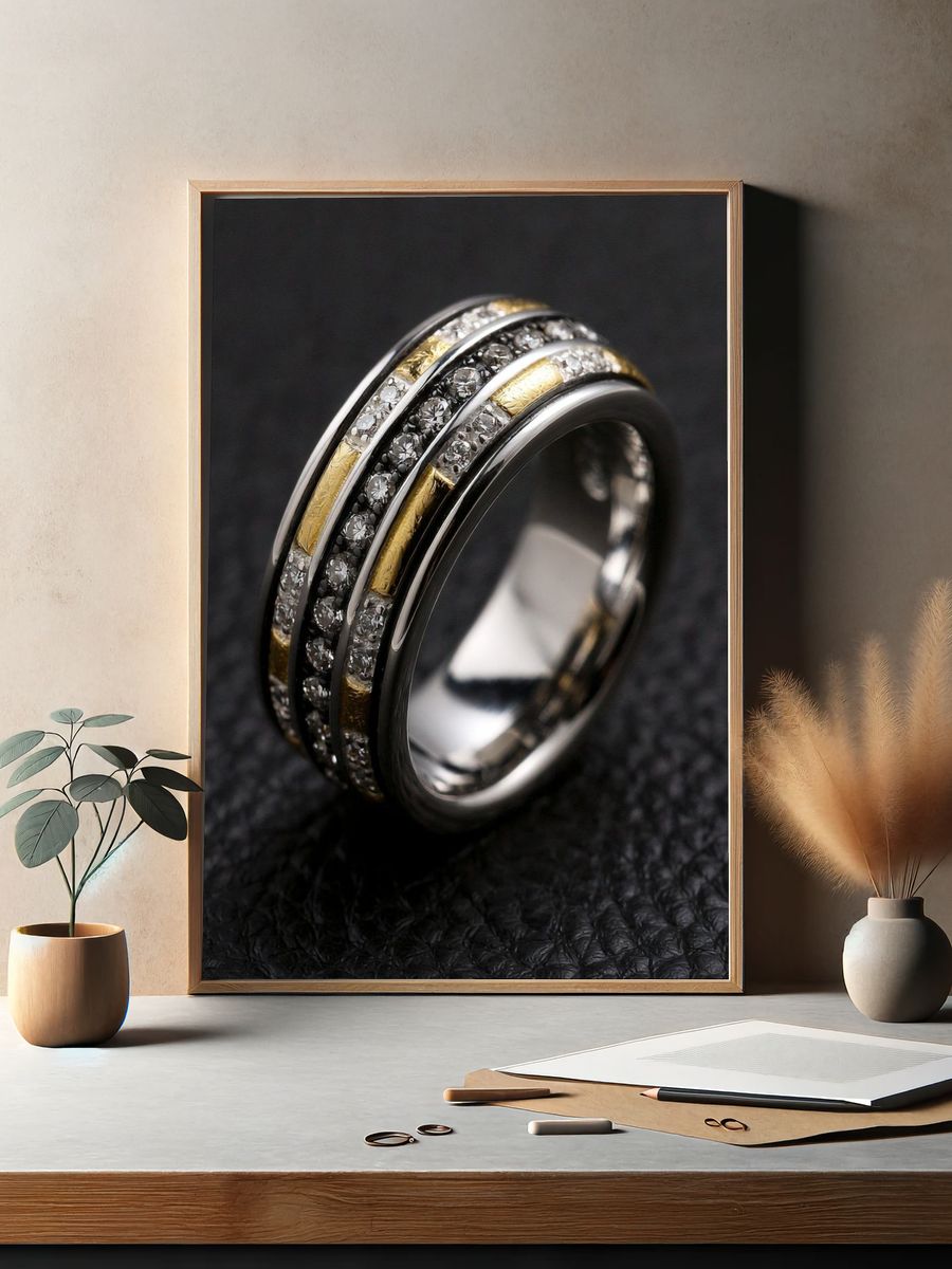 Diamond Gold Band Photography Poster. — room view 2