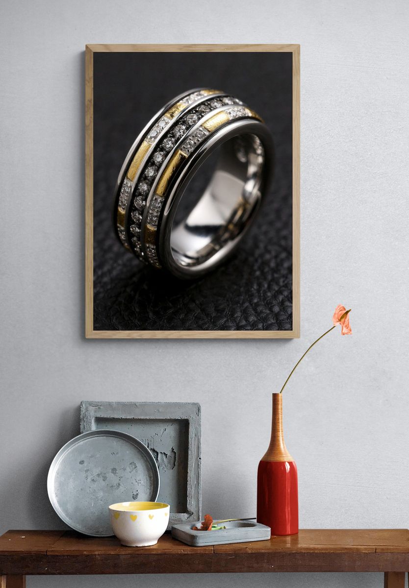 Diamond Gold Band Photography Poster. — room view 3